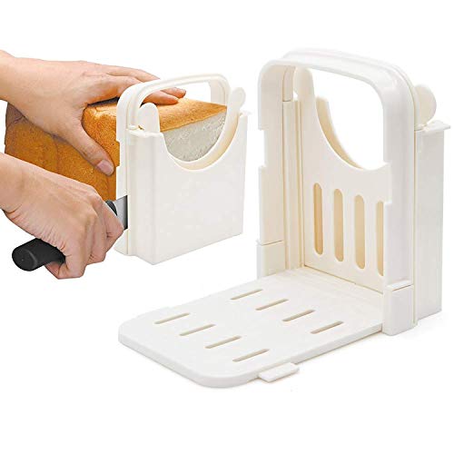 HYAM Bread Slicer, Adjustable Bread/Roast/Loaf Slicer Cutter,Folding...