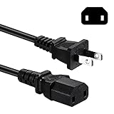 2 Prong AC Power Cord Compatible with Sony PS4 Pro, Xbox One / Xbox...