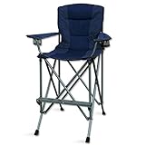 Extra Tall Folding Chair - Bar Height Director Chair for Camping, Home...