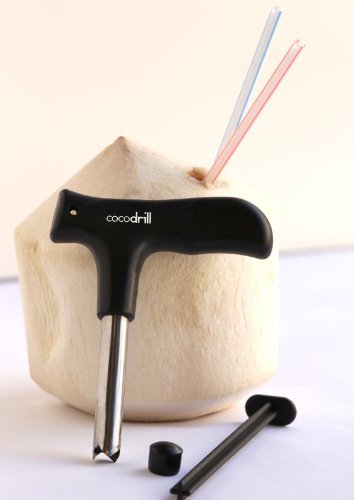 CocoDrill Young Coconut Opening Tool -(Punch Tap) Knife Opener for Raw...