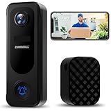 ZUMIMALL Doorbell Camera Wireless 2K, Video Doorbell with Chime, 2 Way...