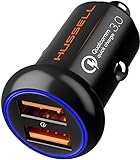 HUSSELL Fast Charge Car Charger - Dual USB, Mini, Aluminum for iPhone...