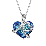Heart Necklace 925 Sterling Silver I Love You Forever Pendant Necklace...