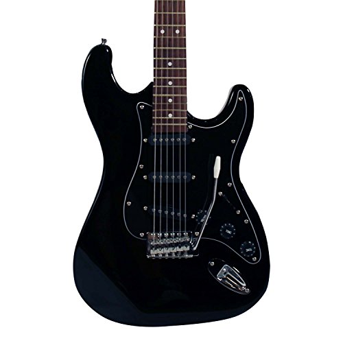 Sawtooth ST-ES-BKB Black Electric Guitar with Black Pickguard