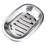 SOGNIMIEI Oval stainless steel soap dish soap box Drain LZS0222