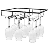 ​Gonioa Wine Glass Holder - Stemware Rack Under Cabinet Metal Wine...