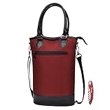 Tirrinia Insulated Wine Carrier Tote - Travel Padded 2 Bottle...