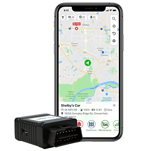MOTOsafety OBD GPS Car Tracker, Hidden Vehicle Tracker and Monitoring...