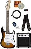 Fender Squier 3/4 Size Kids Mini Strat Electric Guitar - Brown...