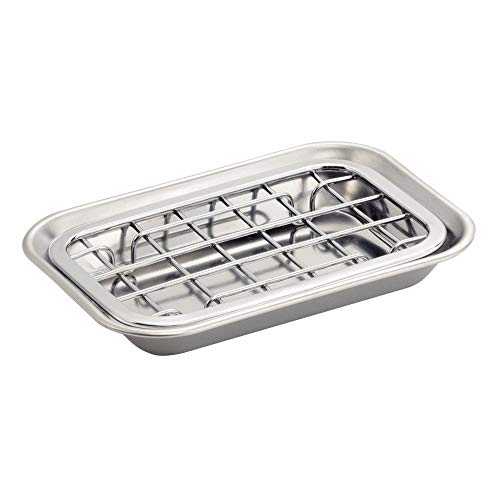 iDesign Gia Bar Soap Dish for Bathroom Vanities, Kitchen Sink - 2...