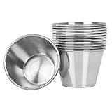 (12 Pack) Stainless Steel Sauce Cups 2.5 oz, Commercial Grade Dipping...