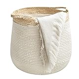 Rope Basket Woven Storage Basket - Laundry Basket Large 17.3x 15 x...