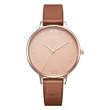 SHENGKE Women Watches Leather Band Luxury Quartz Watches Ladies...