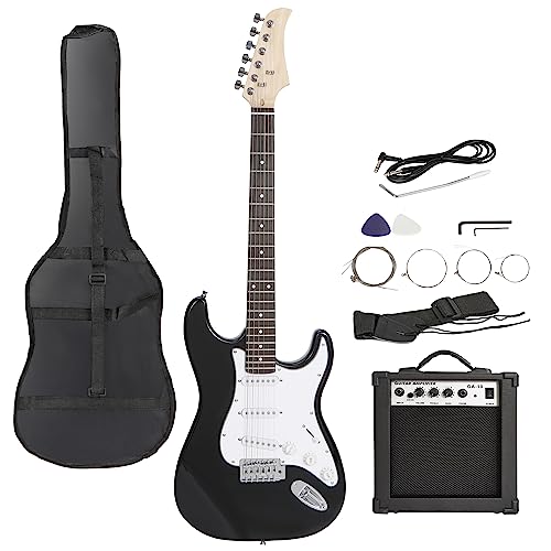 Smartxchoices 39' Full Size Black Electric Guitar with 10W Amp,Gig Bag...