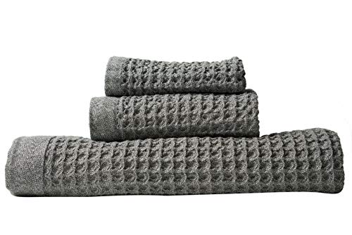Nutrl Home by Ravel Waffle Weave Bath Towel Set - 100% Supima Cotton...