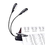 Rechargeable Music Stand Light, iGoober Clip on Reading Light, 8 LED...