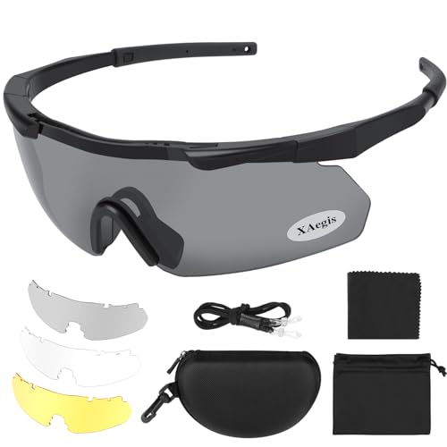 xaegistac Tactical Eyewear 3 Interchangeable Lenses Outdoor Unisex...