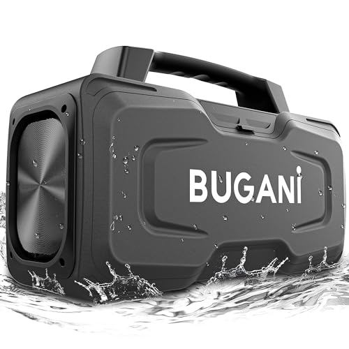 BUGANI Bluetooth Speakers, 80W Powerful Portable Wireless Speaker IPX7...