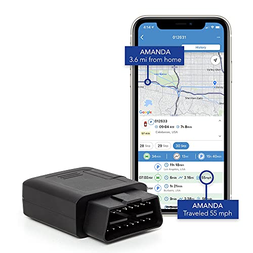 GPS Car Tracker for Vehicles-Easy Plug & Play Install-Speed...