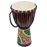 Djembes Drum AKLOT African Drum Hand-Painted 9.5'' x 20'' Mahogany...
