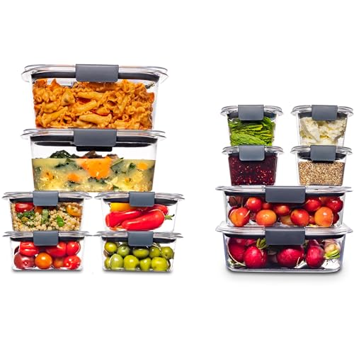 Rubbermaid Brilliance BPA-Free Airtight Food Storage Containers,...