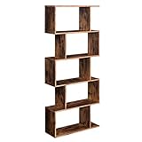VASAGLE Bookcase, 5-Tier Bookshelf, Display Shelf and Room Divider,...