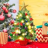 MAOYUE Tabletop Christmas Tree 20 Inch Artificial Christmas Tree...