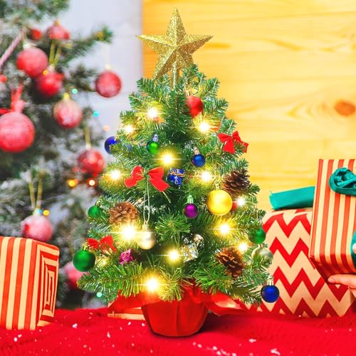 MAOYUE Tabletop Christmas Tree 20 Inch Artificial Christmas Tree...