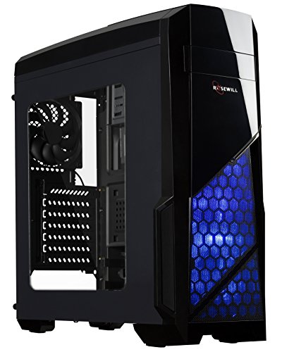 Rosewill ATX Case, Mid Tower Case with Blue LED Fan/Gaming Case for PC...