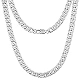 Silvadore 9mm CUBAN Link Silver Chain For Men - Mens Necklaces in...