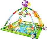 Fisher-Price Baby Gym Play Mat, Rainforest Music & Lights Deluxe Gym...