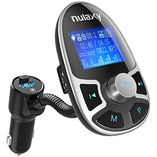 Nulaxy Bluetooth Car FM Transmitter Wireless Audio Adapter Receiver...