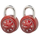 Master Lock 1530T Locker Lock Combination Padlock, 2 Pack of...