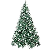 Winregh 4,5,6,7.5 Foot Artificial Christmas Tree Snow Flocked Hinged...