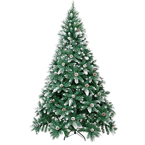 Winregh 4,5,6,7.5 Foot Artificial Christmas Tree Snow Flocked Hinged...