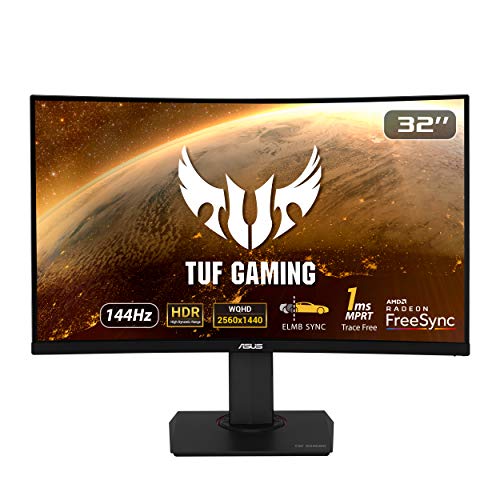 ASUS TUF Gaming 32' 1440P HDR Curved Monitor (VG32VQ) - QHD (2560 x...