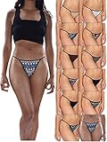 Sexy Basics Womens Buttery Soft String Bikini Briefs -Pack of 12 (12...