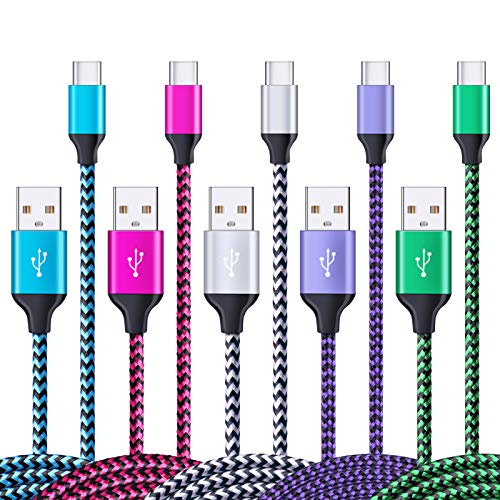 USB C Charging Cable, 5Pack 3FT USB C Cord Braided Type C Fast...