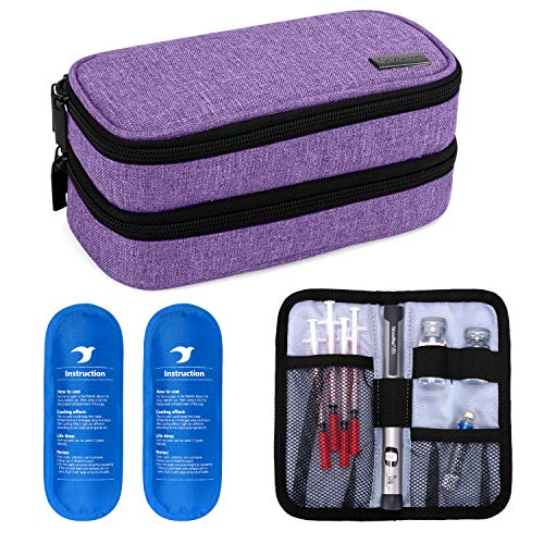 Yarwo Insulin Cooler Travel Case, Double-Layer Diabetic Travel Case...