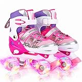 OTW-Cool Adjustable Roller Skates for Girls and Women, All 8 Wheels of...