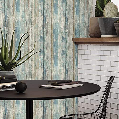 Wood Wallpaper 17.71' X 78.7' Self-Adhesive Removable Wood Peel and...