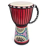 Kmise 8' Djembes African Hand Drum Mahogany Standard Goat Skin...