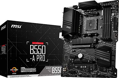 MSI B550-A PRO ProSeries Motherboard (AMD AM4, DDR4, PCIe 4.0, SATA...