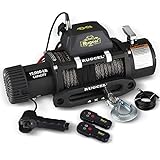 RUGCEL 12000LB Winch Waterproof IP68 Electric Winch with Hawse...
