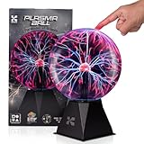 Katzco 7 Inch Plasma Ball Lamp - Touch and Sound Sensitive Electric...