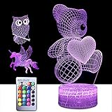 3D Night Light for Kids,3 in 1 Illusion Lamp for Home Decoration,3D...