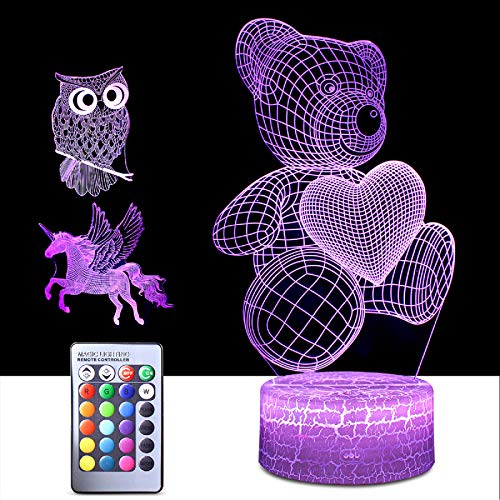 3D Night Light for Kids,3 in 1 Illusion Lamp for Home Decoration,3D...