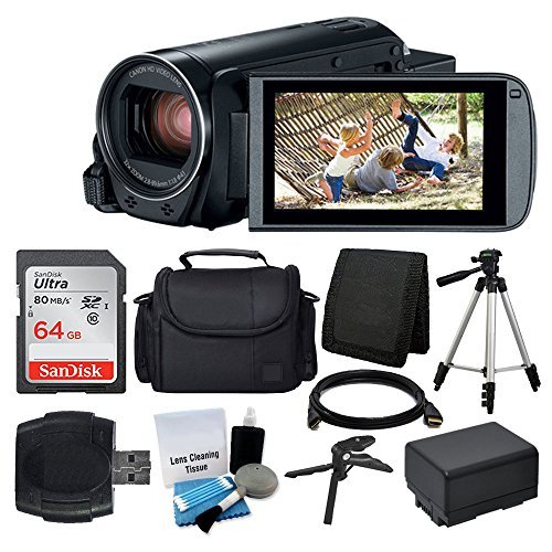 Canon VIXIA HF R800 Camcorder (Black) + SanDisk 64GB Memory Card +...