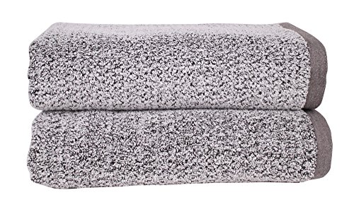 Everplush Diamond Jacquard Quick Dry Bath Towel,2 Pack,Grey