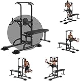 XCXC Power Tower Dip Station Pull Up Bar for Rack Exercise Equipment...